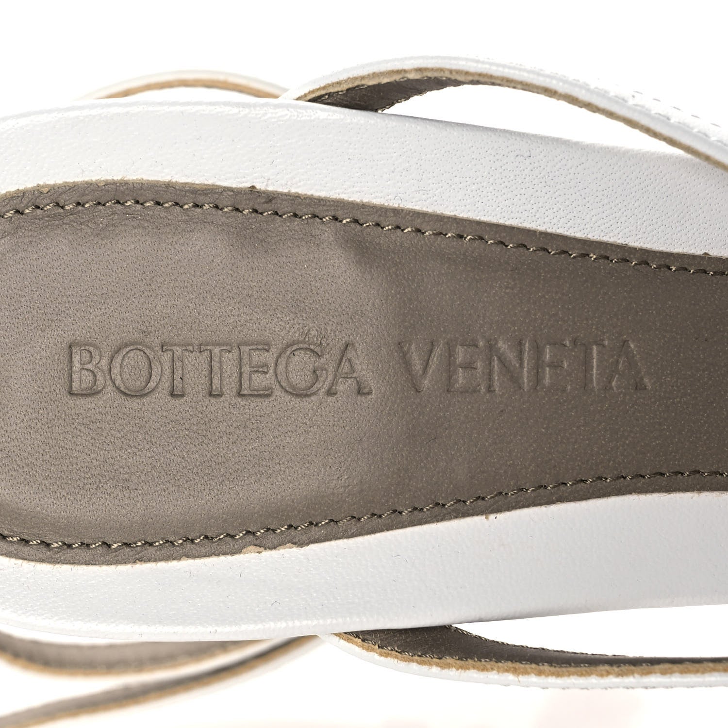 Bottega Veneta Lambskin Stretch Multi Strap 90mm Sandals 39 Optic White 8 of 12