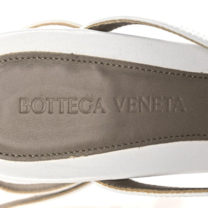 Bottega Veneta Lambskin Stretch Multi Strap 90mm Sandals 39 Optic White 8 of 12