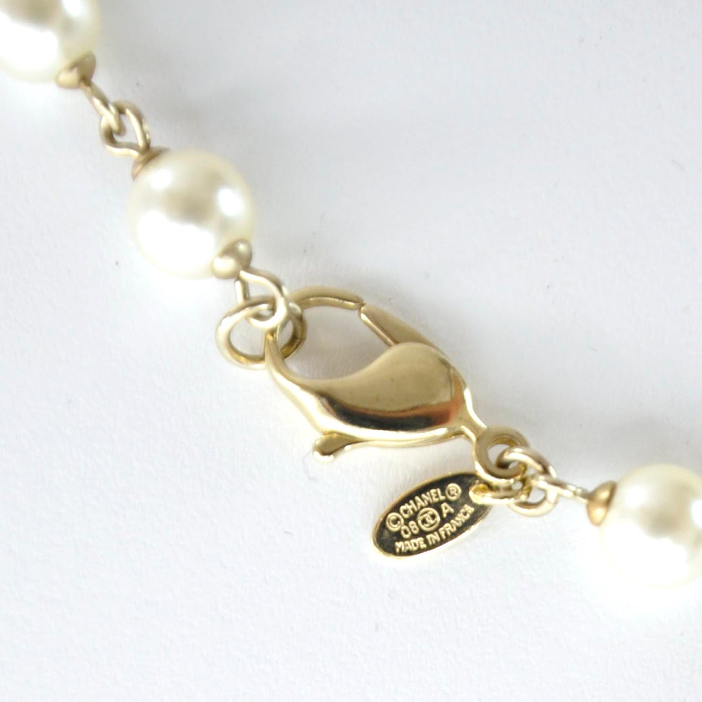 Gold Camellia Pearl Necklace