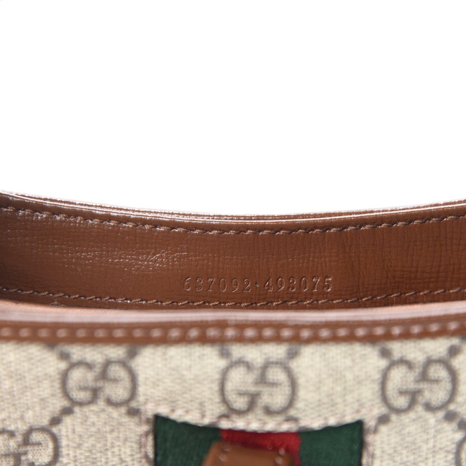 Gucci GG Supreme Monogram Azalea Calfskin Web Mini Jackie 1961 Hobo Beige Ebony Brown Sugar 9 of 11