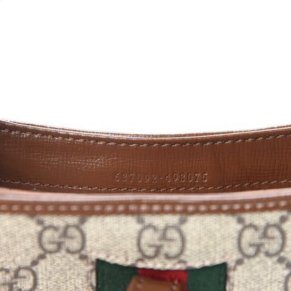 Gucci GG Supreme Monogram Azalea Calfskin Web Mini Jackie 1961 Hobo Beige Ebony Brown Sugar 9 of 11