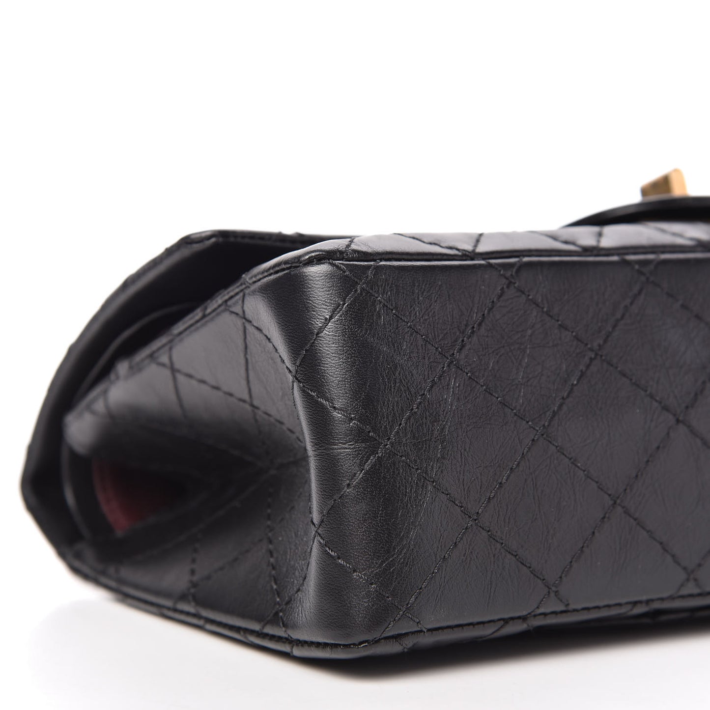 Aged Calfskin Quilted 2.55 Reissue 225 Flap Black