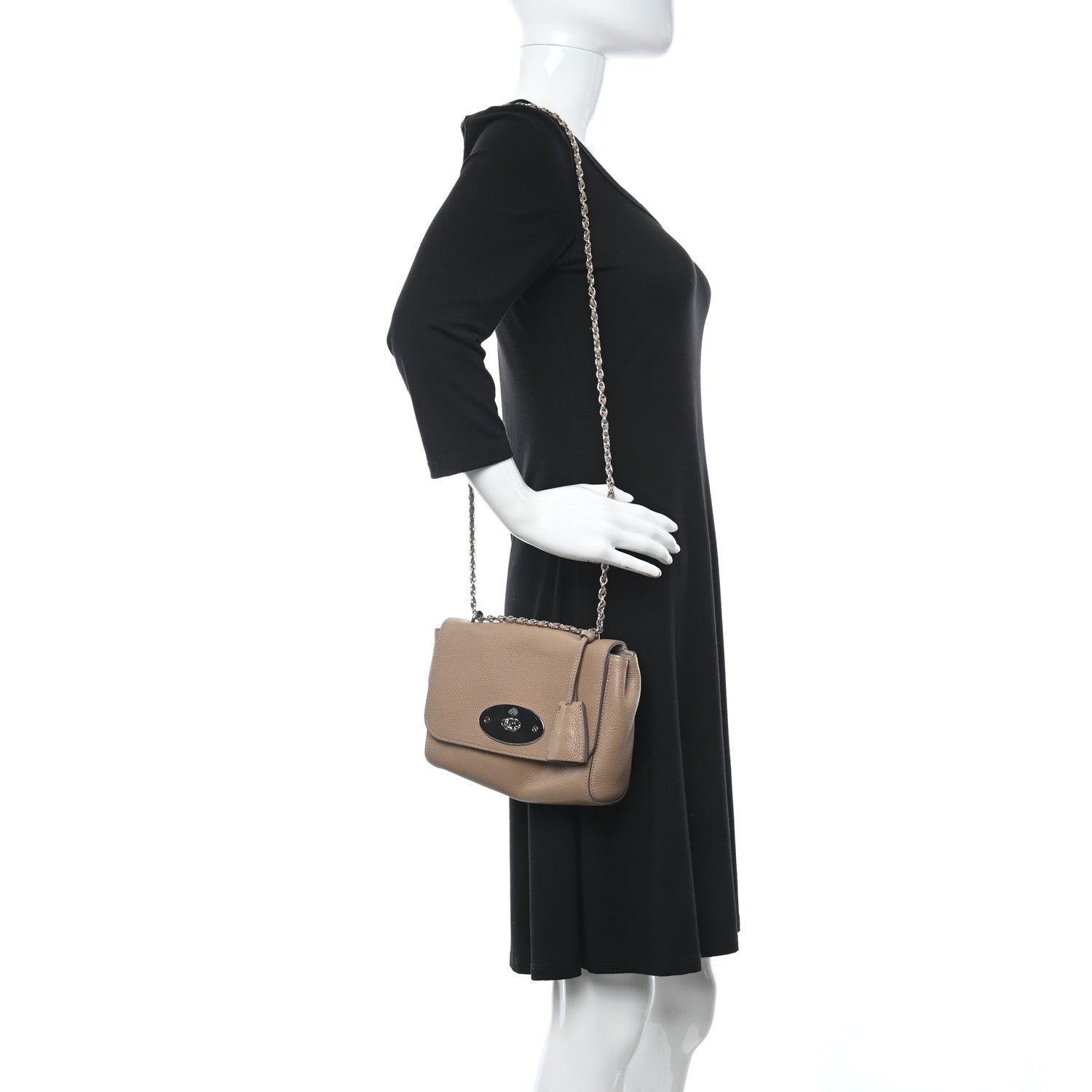 Mulberry Small Classic Grain Calfskin Small Lily Flap Mushroom Grey 2 of 11