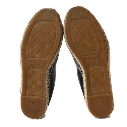 Chanel Lambskin CC Espadrilles 38 Black 5 of 9