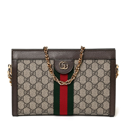 Gucci GG Supreme Monogram Web Small Ophidia Chain Shoulder Bag Brown 8 of 10