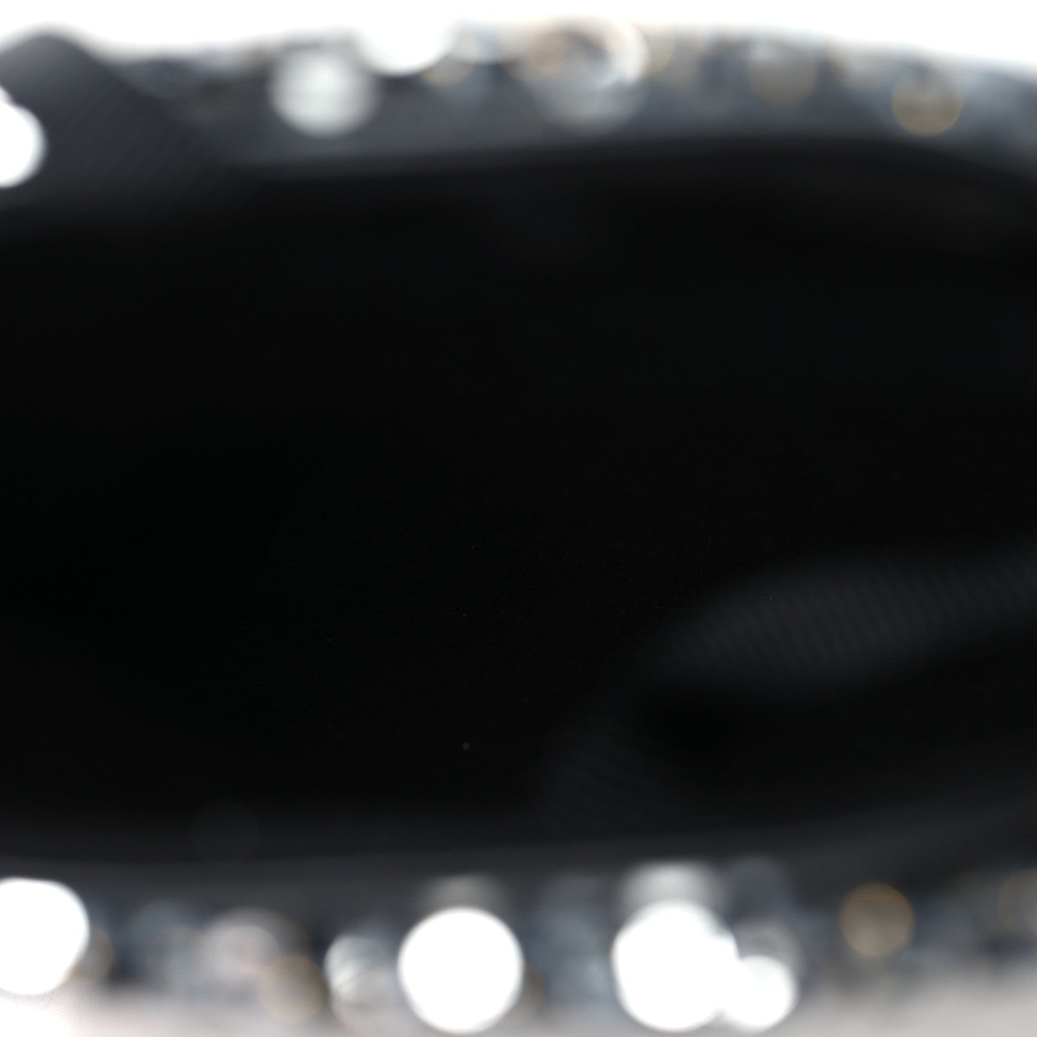 Chanel Tweed Sequin Chain Around Phone Holder Silver Black 5 of 10