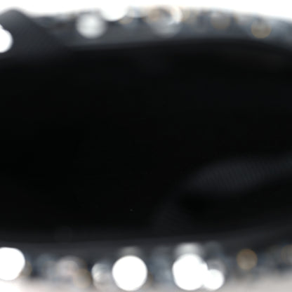 Chanel Tweed Sequin Chain Around Phone Holder Silver Black 5 of 10