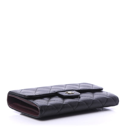Chanel Caviar Quilted Long Flap Wallet Black 4 of 10
