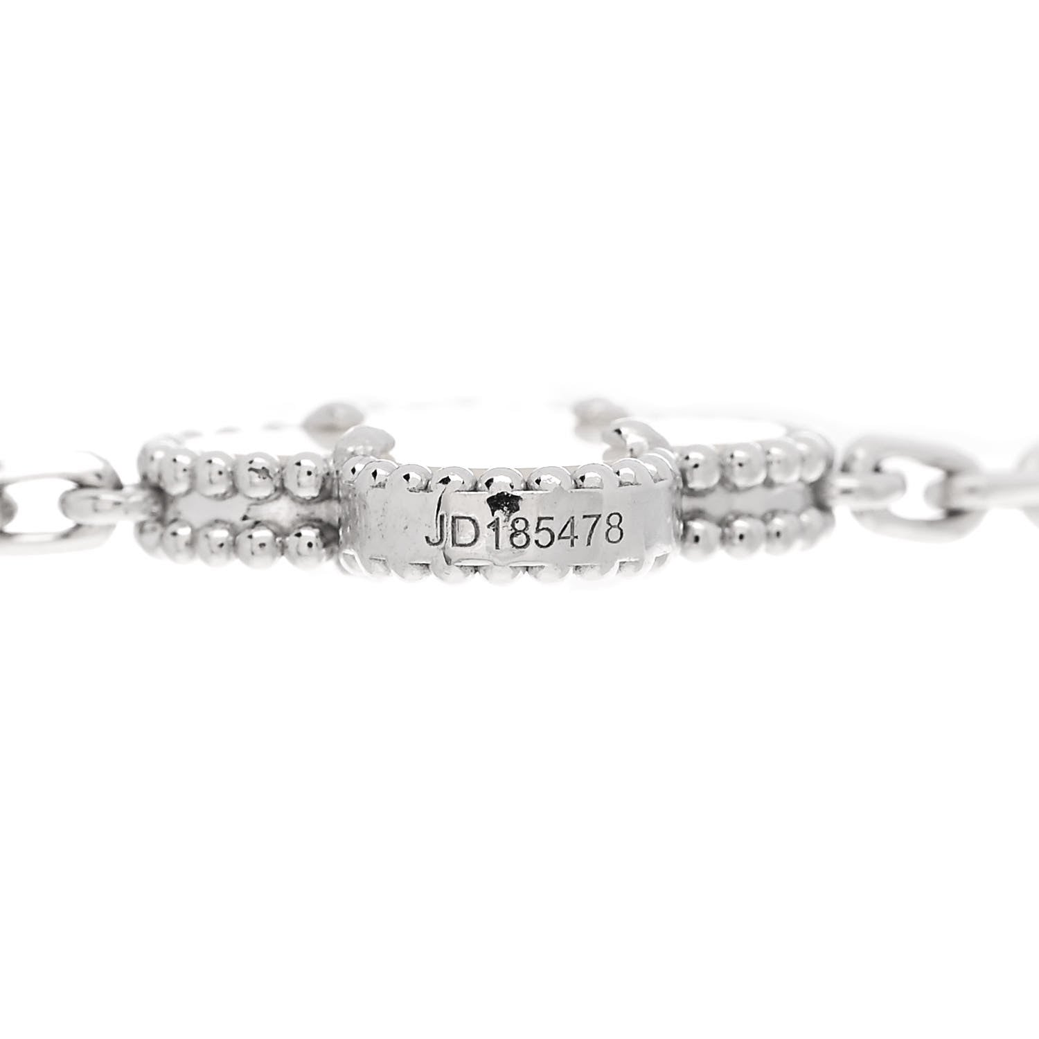 Van Cleef & Arpels 18K White Gold Mother of Pearl 5 Motifs Vintage Alhambra Bracelet 4 of 4