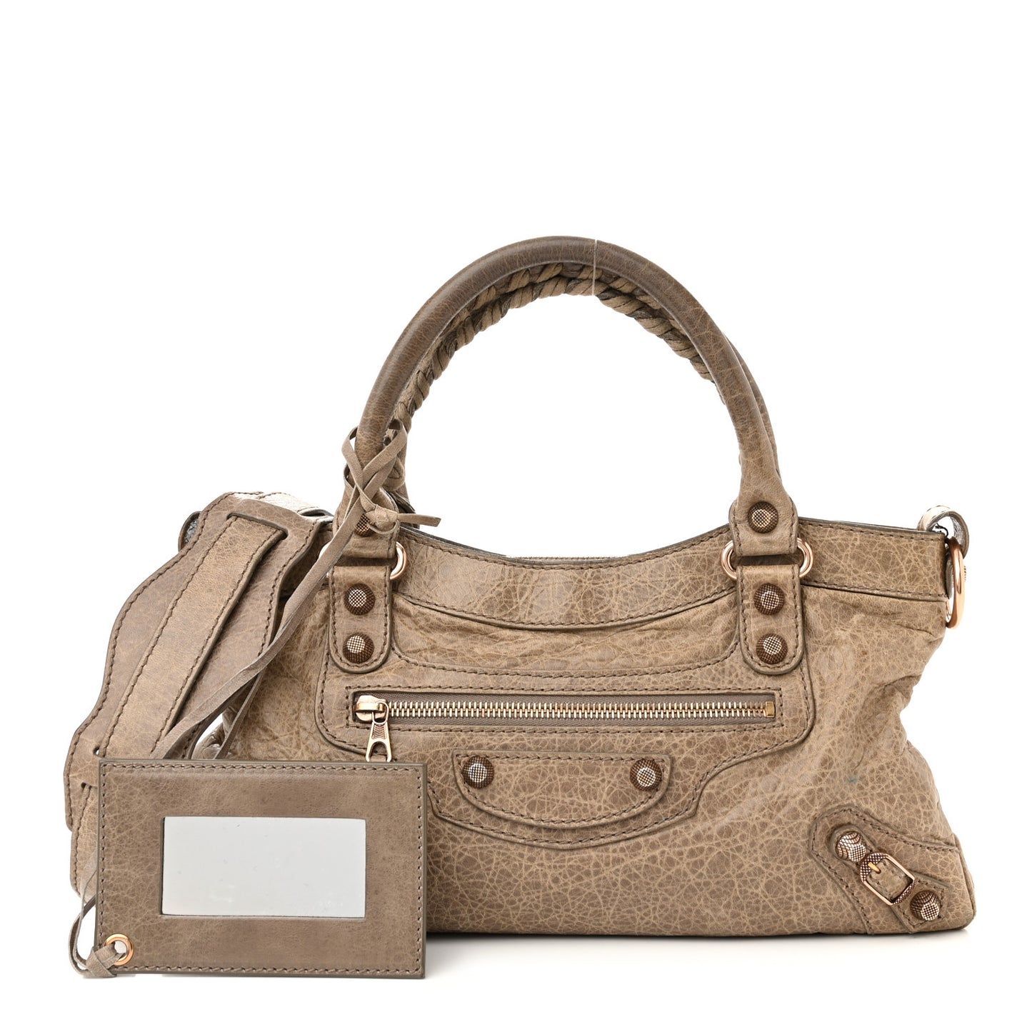 Agneau Giant 12 Gold Hardware First Gris Poivre