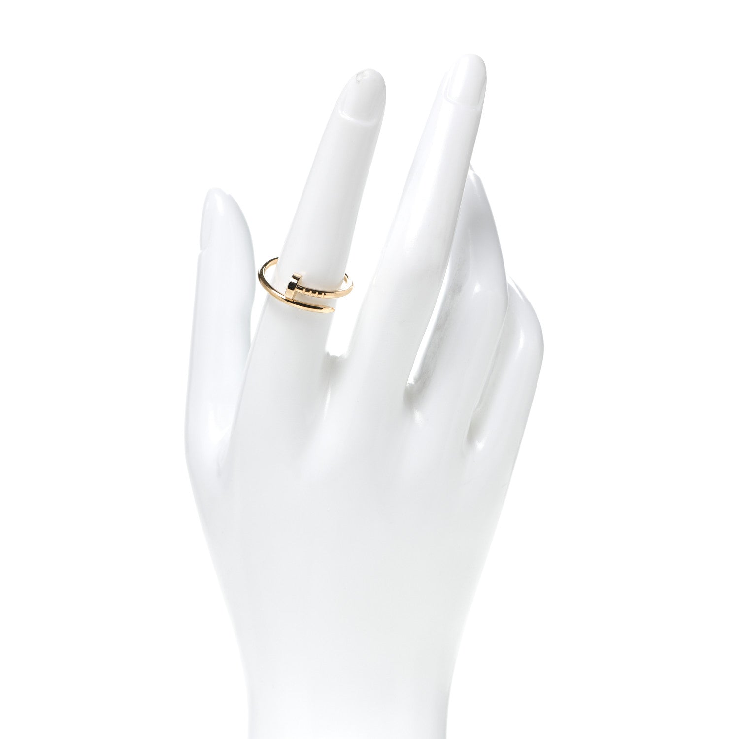 Cartier 18K Yellow Gold Small Juste Un Clou Ring 56 7.5 2 of 6