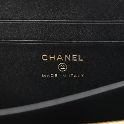 Chanel Caviar Quilted CC Filigree Vanity Clutch With Chain Beige Black 6 of 10