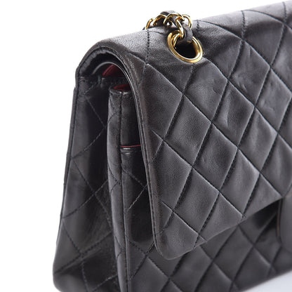 Chanel Lambskin Quilted Medium Double Flap Black 14 of 19