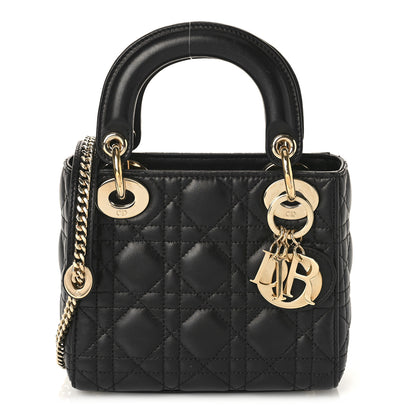 Christian Dior Lambskin Cannage Mini Lady Dior Black 1 of 8