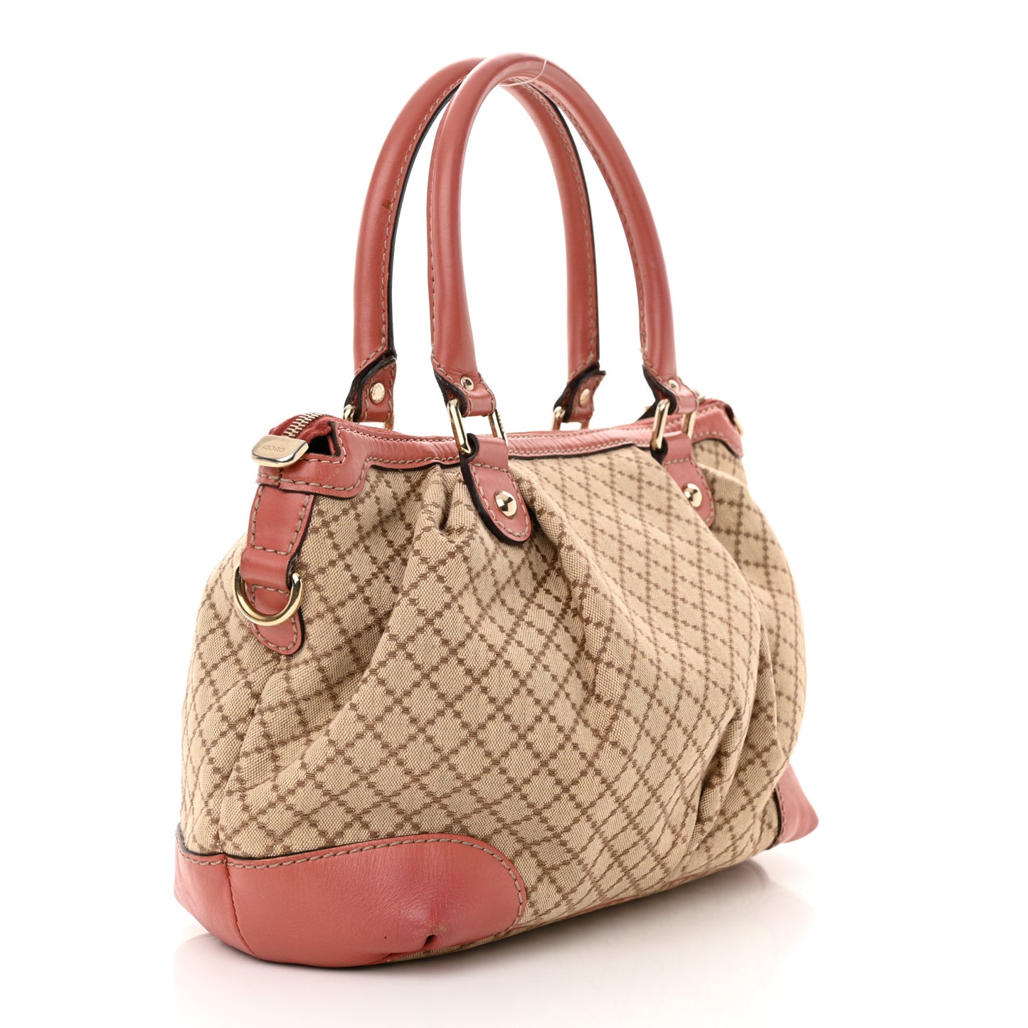 Diamante Medium Sukey Top Handle Bag Coral