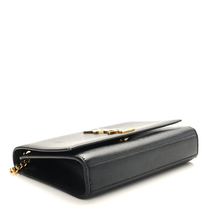 Saint Laurent Grain De Poudre Small Monogram Kate Satchel Black 4 of 8