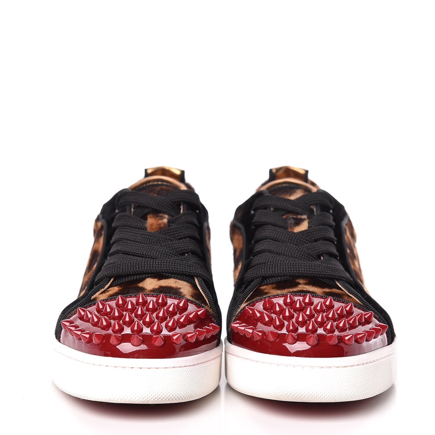 Christian Louboutin Pony Hair Spikes Orlato Flat Sneakers 38.5 Leopard 2 of 12