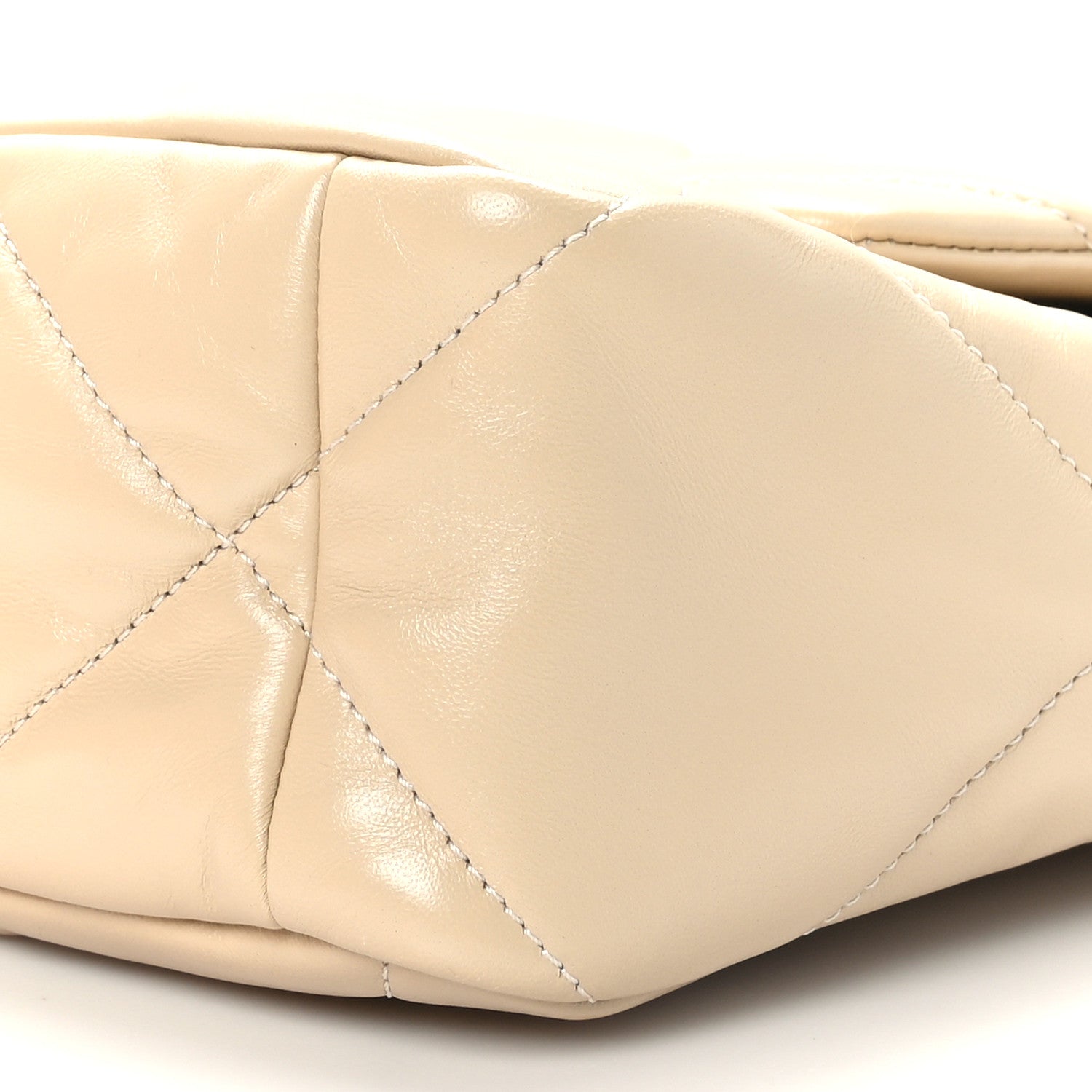 Chanel Lambskin Quilted Large Chanel 19 Flap Beige 9 of 10