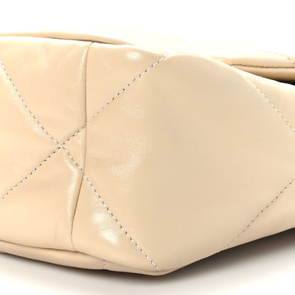 Chanel Lambskin Quilted Large Chanel 19 Flap Beige 9 of 10