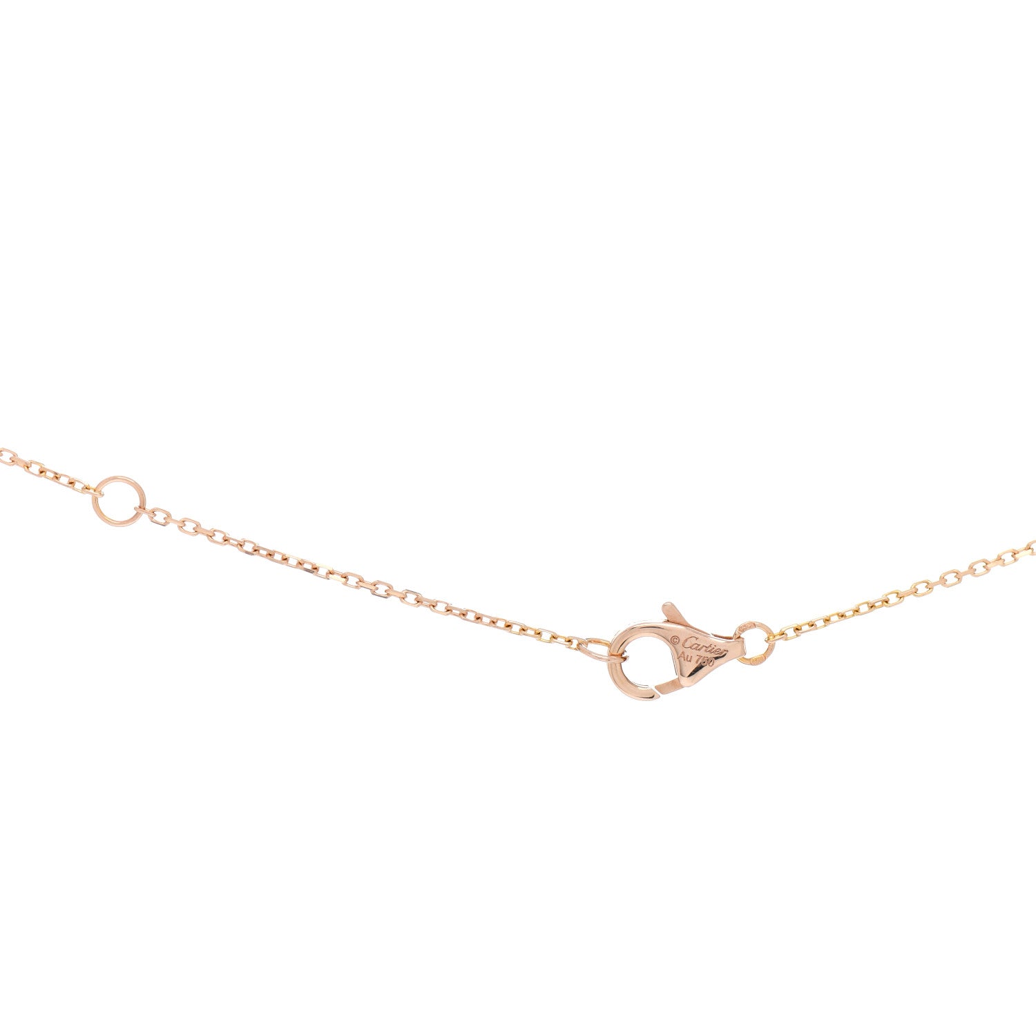 Cartier 18K Pink Gold Diamond Carnelian XS Amulette Pendant Necklace 4 of 5