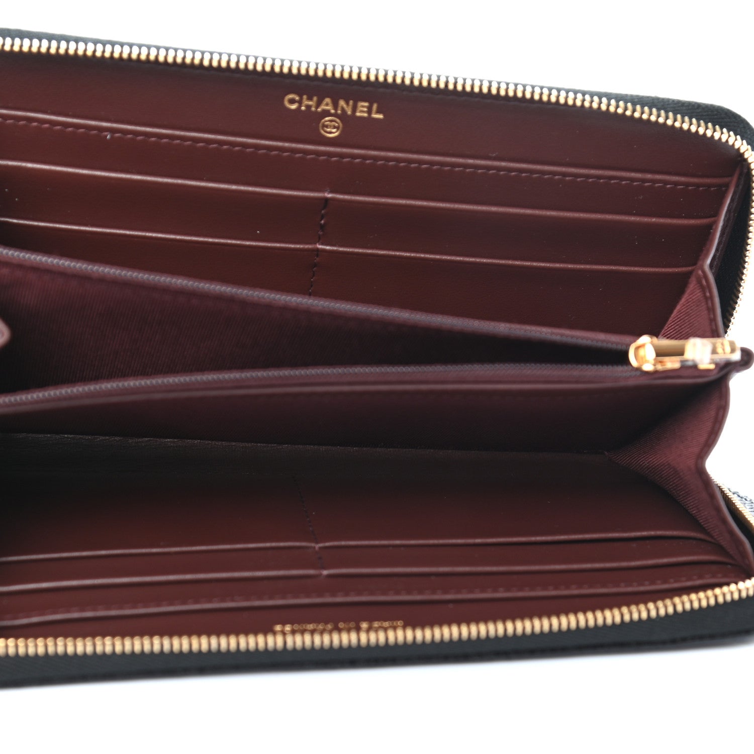 Chanel Caviar Quilted Large Gusset Zip Around Wallet Black 5 of 8