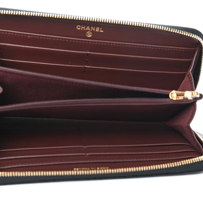 Chanel Caviar Quilted Large Gusset Zip Around Wallet Black 5 of 8
