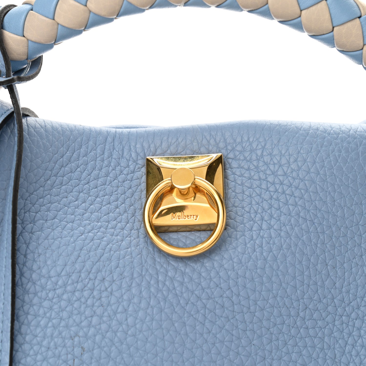 Mulberry Heavy Grain Small Iris Tote Blue 7 of 9