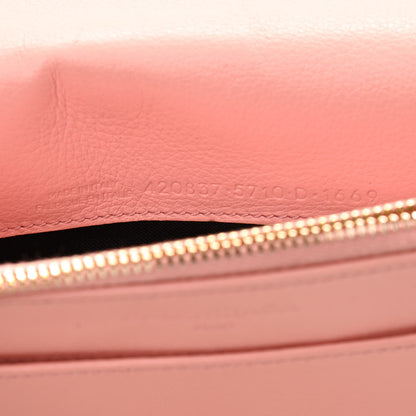 Balenciaga Veau Amp Plate Gold Chain Wallet Rose 6 of 10