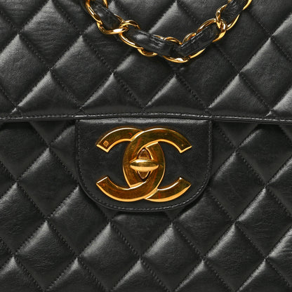 Chanel Lambskin Quilted Jumbo Single Flap Black 8 of 10