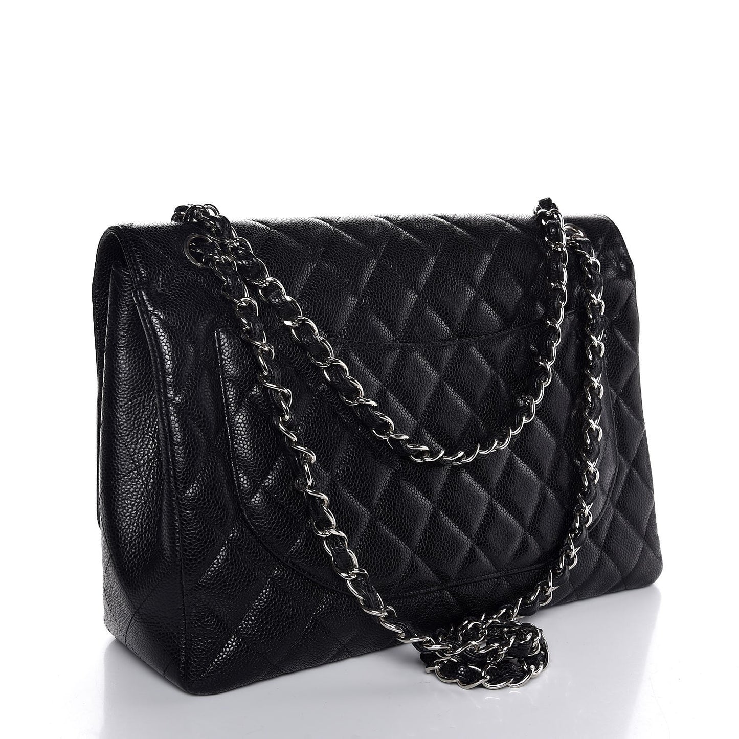 Caviar Quilted Maxi Single Flap Black