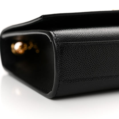 Saint Laurent Grain De Poudre Small Monogram Kate Satchel Black 9 of 10