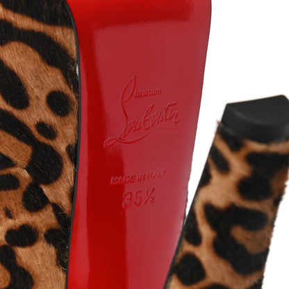 Christian Louboutin Pony Hair Jaguar Print Alta Vicky 160 Pumps 35.5 Brown 6 of 8