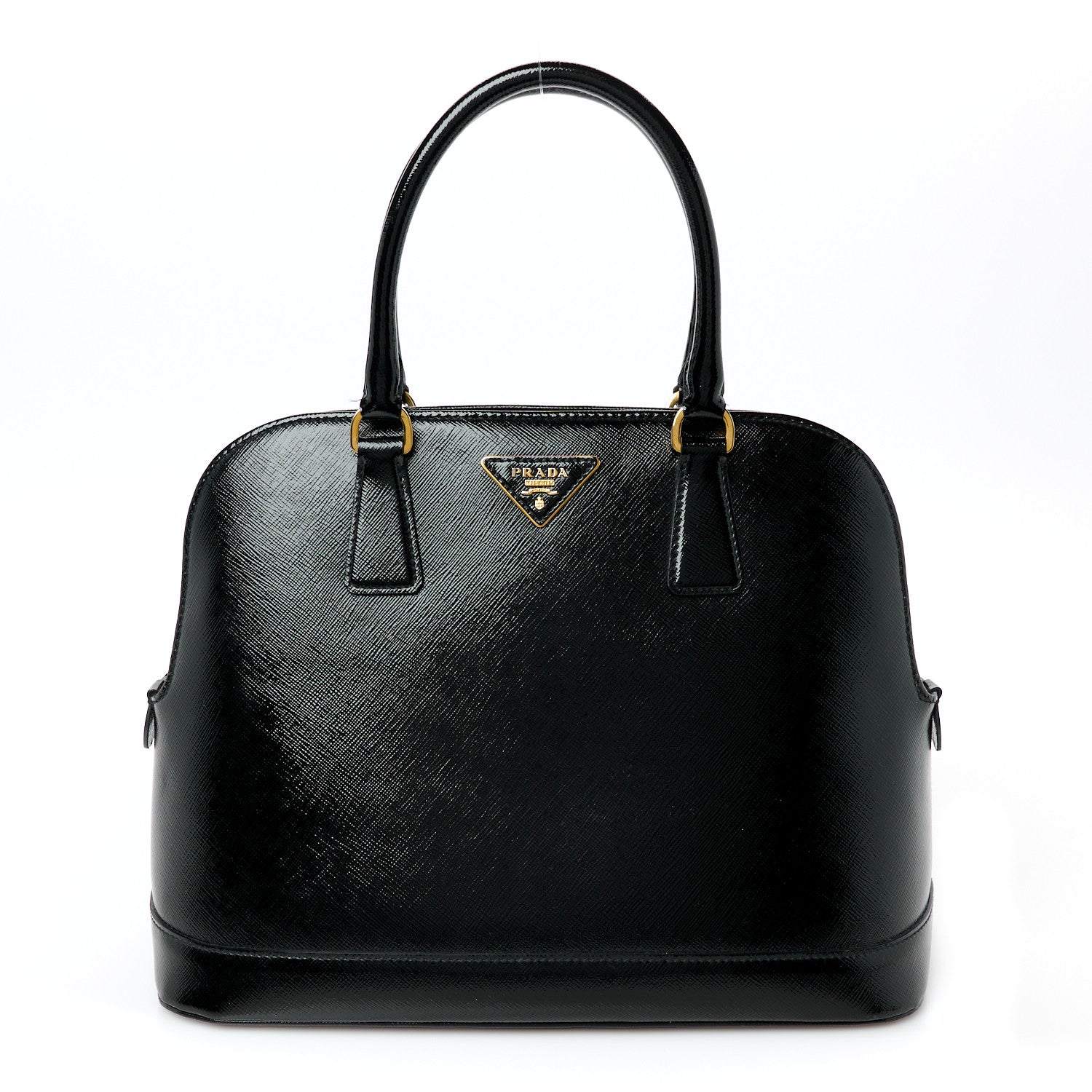 Prada Saffiano Vernice Open Promenade Tote Black Rosso 1 of 11