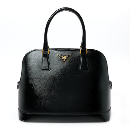 Prada Saffiano Vernice Open Promenade Tote Black Rosso 1 of 11