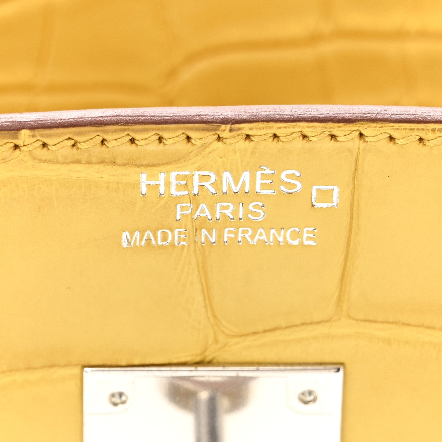 Hermes Matte Alligator Birkin 35 Jaune Ambre 6 of 10
