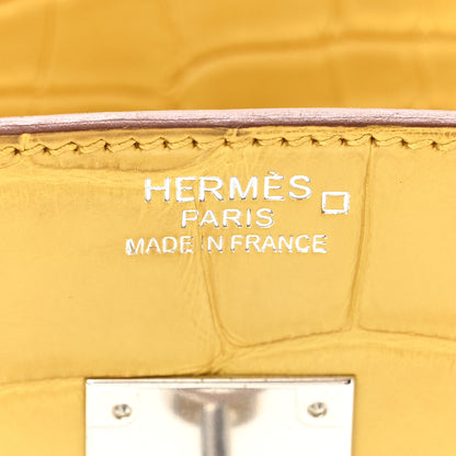 Hermes Matte Alligator Birkin 35 Jaune Ambre 6 of 10