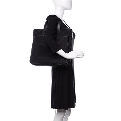 Prada Tessuto Nylon Saffiano Tote Black 3 of 10