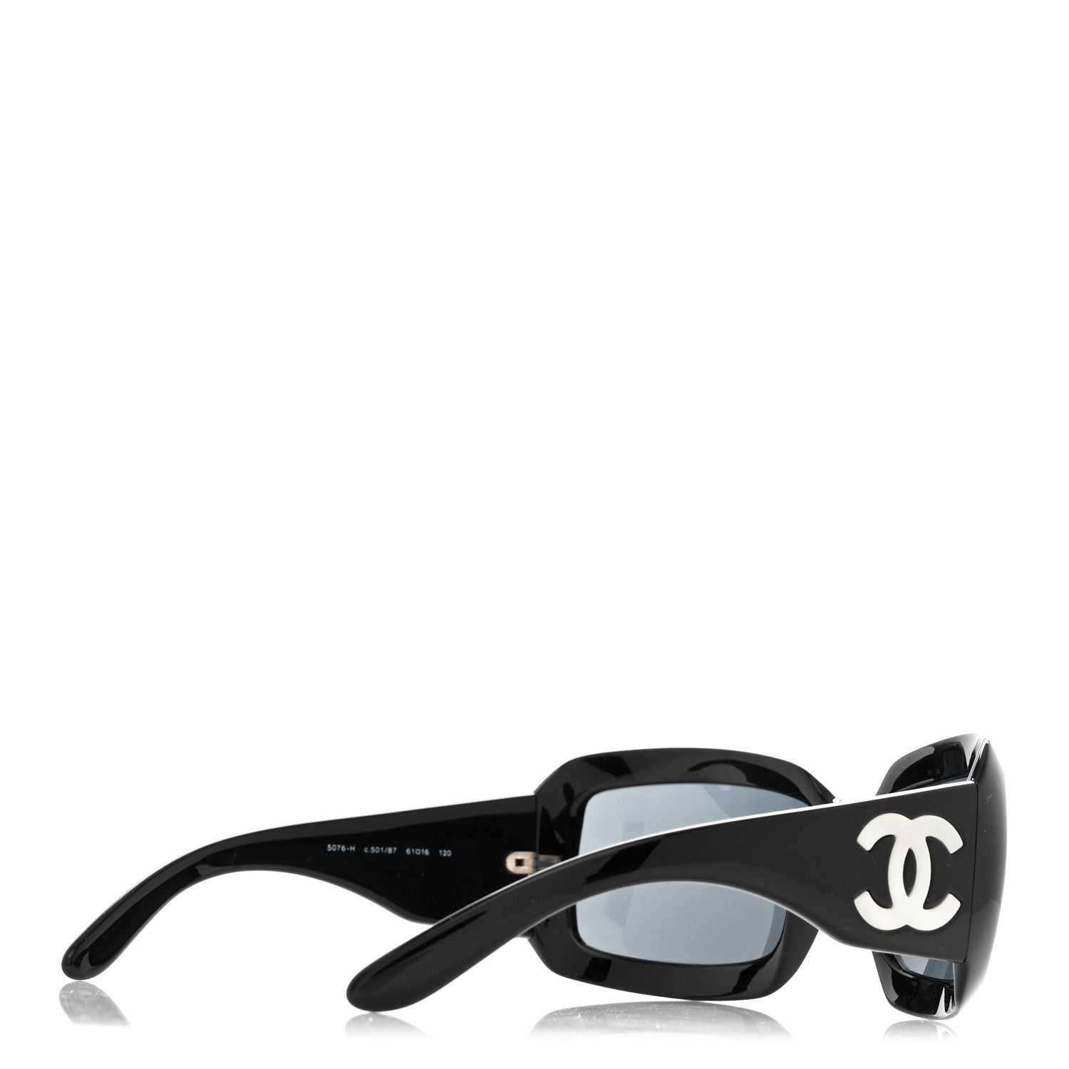 Chanel Mother of Pearl CC Sunglasses 5076-H Black 4 of 8