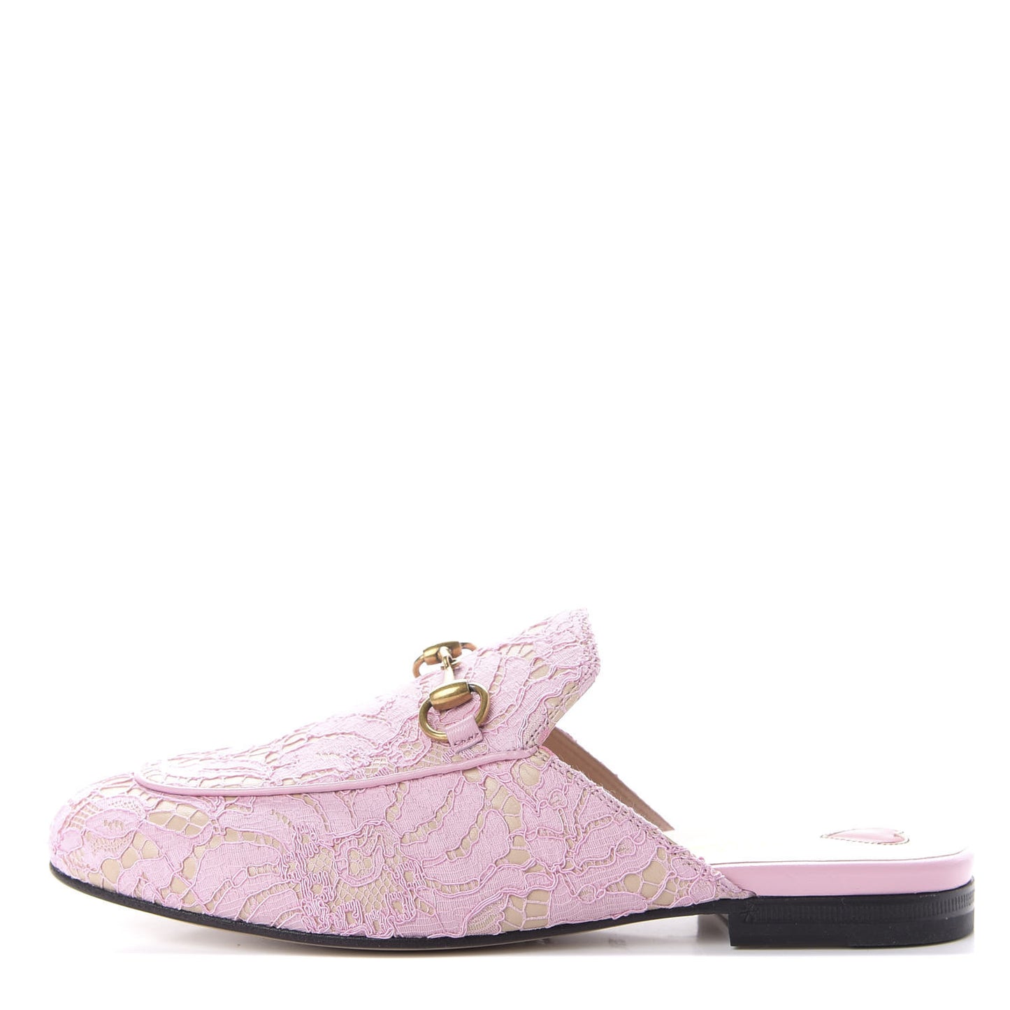 Lace Malaga Kid Womens Princetown Slippers 35.5 Sugar Pink Skin Rose