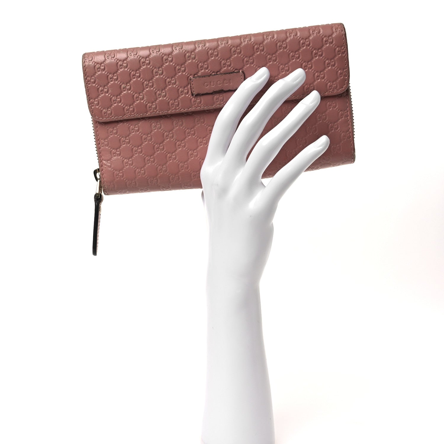 Gucci Soft Microguccissima Continental Zip Wallet Soft Pink 2 of 13