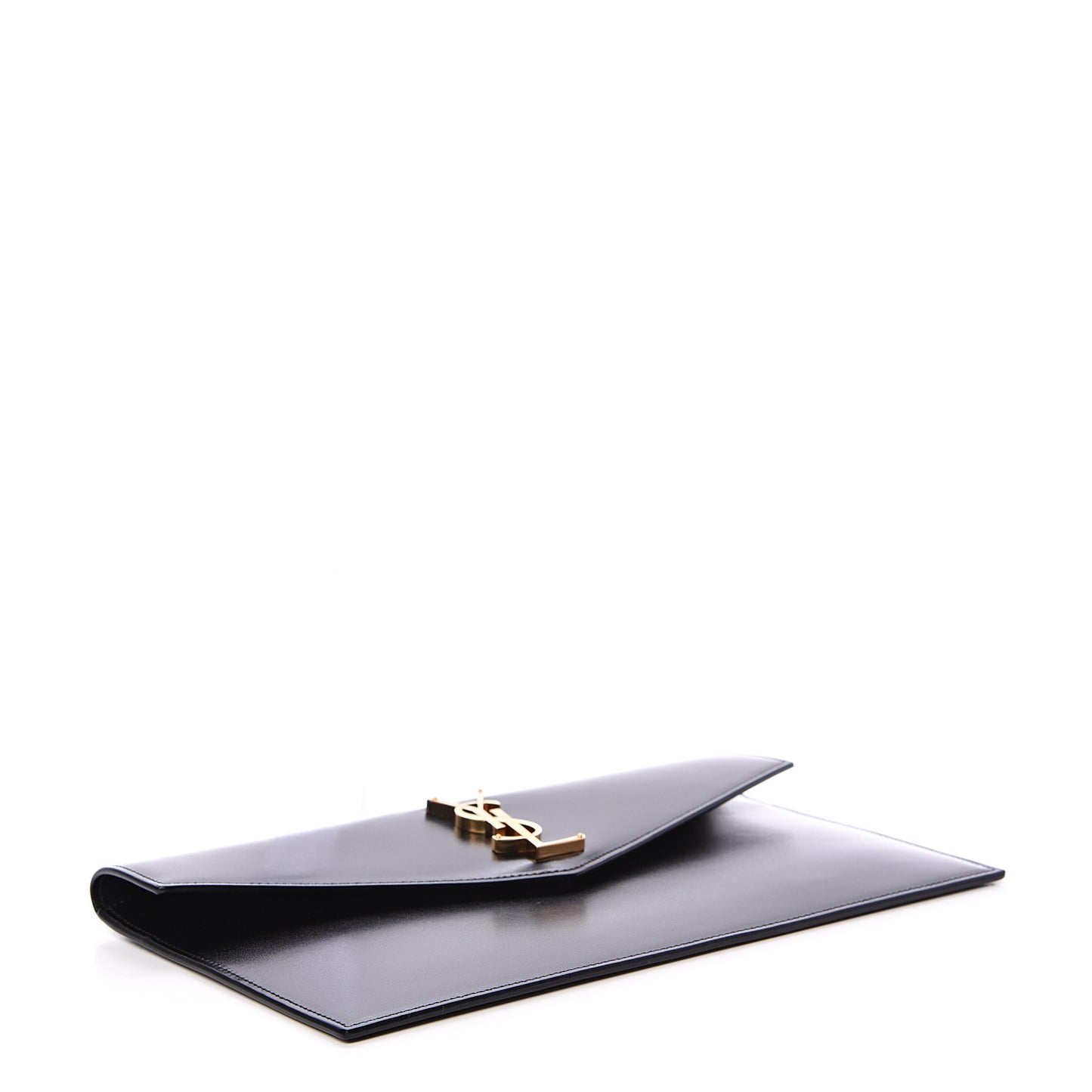 Smooth Shiny Calfskin Monogram Uptown Pouch Black