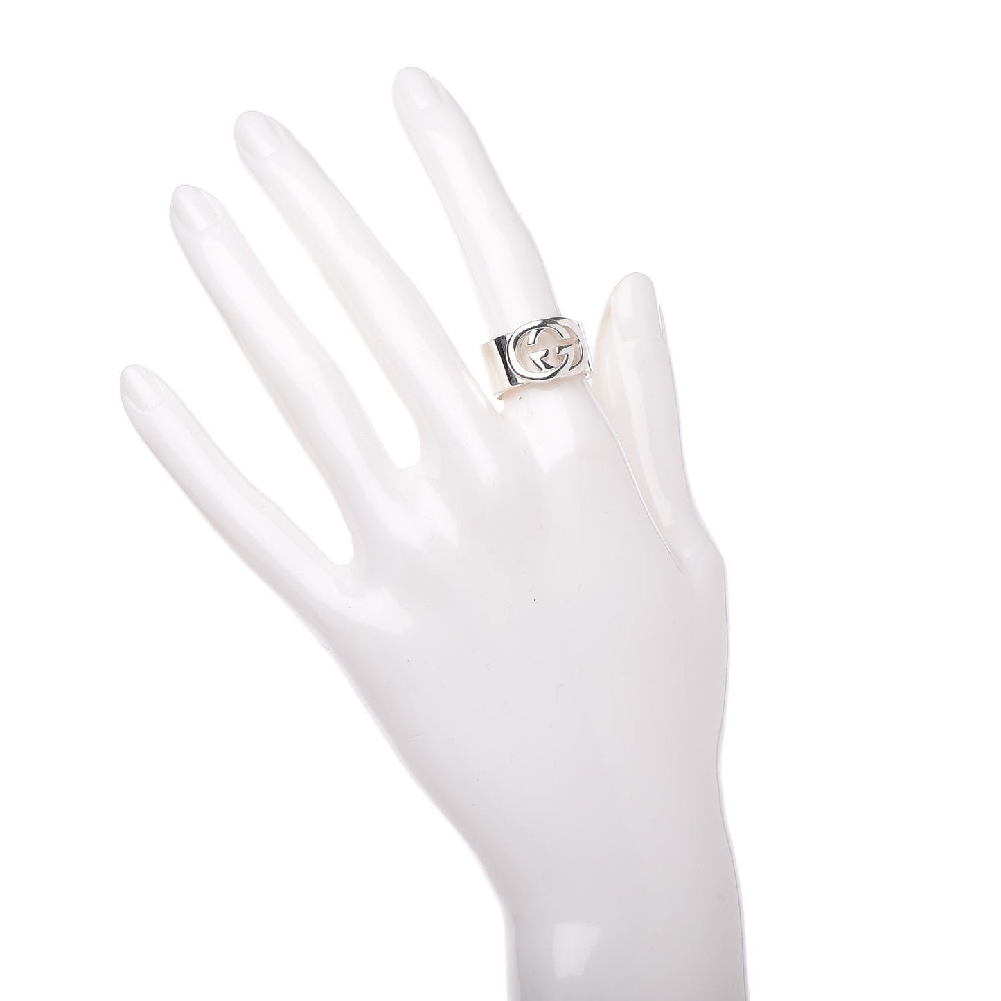 Sterling Silver 10mm Interlocking G Band Ring 52 6