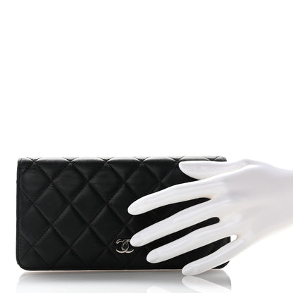 Chanel Lambskin Quilted Yen Wallet Black 2 of 11