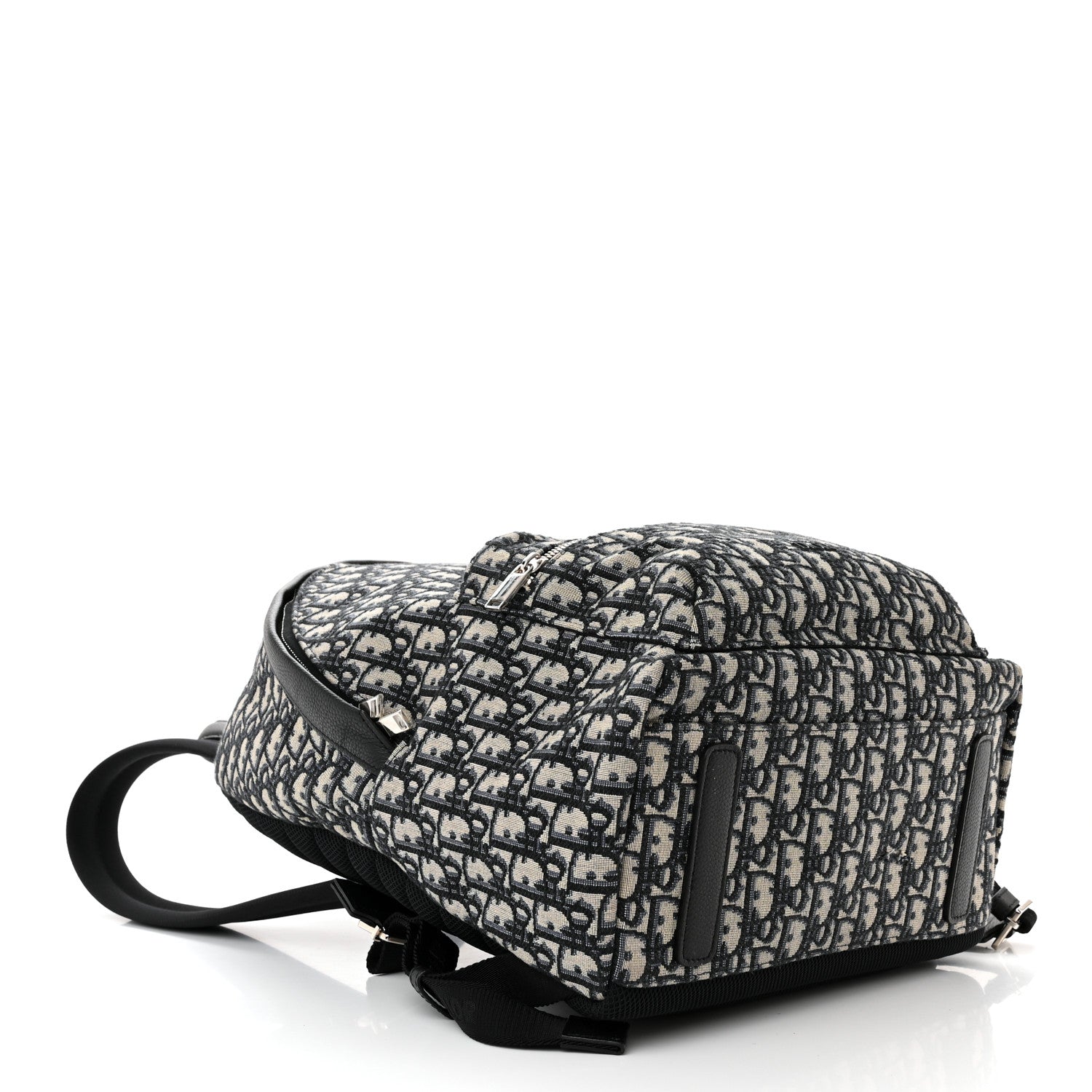 Christian Dior Oblique Calfskin Rider Backpack Beige Black 4 of 9