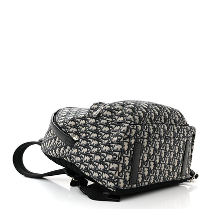 Christian Dior Oblique Calfskin Rider Backpack Beige Black 4 of 9