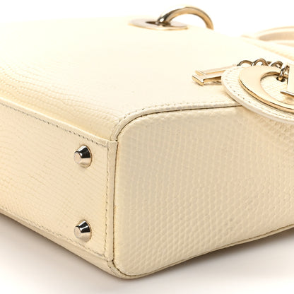 Christian Dior Lizard Mini Lady Dior White 10 of 11