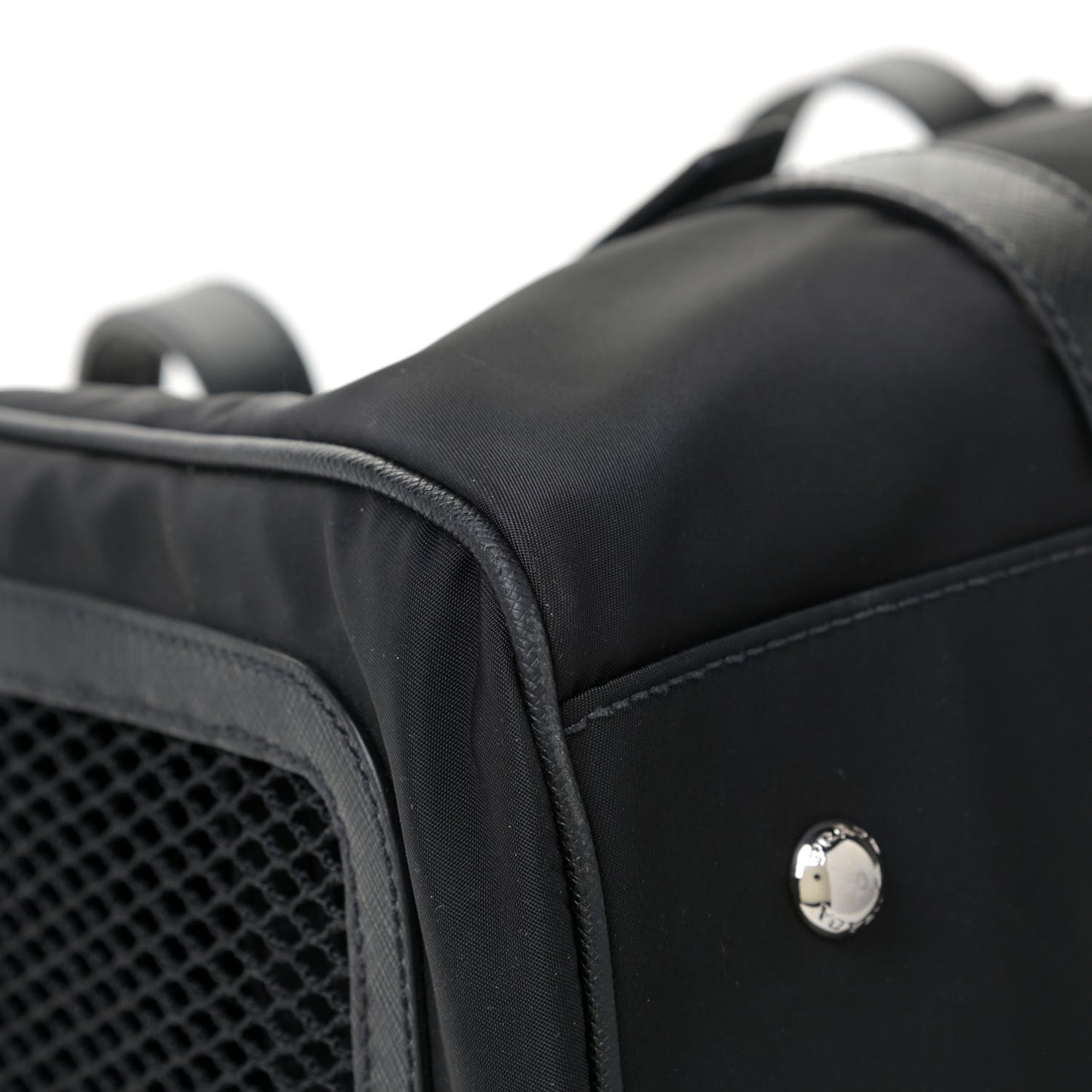 Tessuto Nylon Saffiano Pet Carrier Black