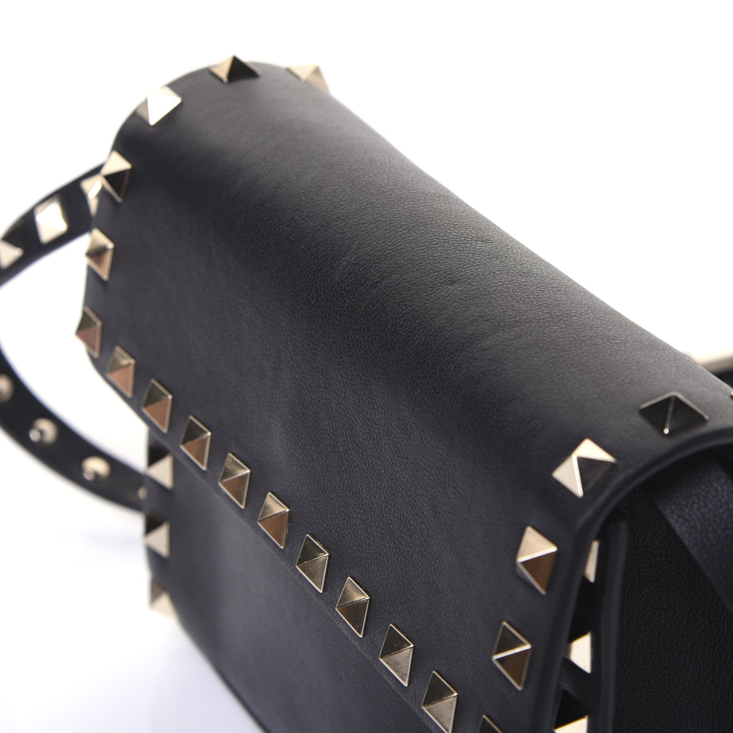 Valentino Garavani Vitello Rockstud Flap Crossbody Bag Black 13 of 15