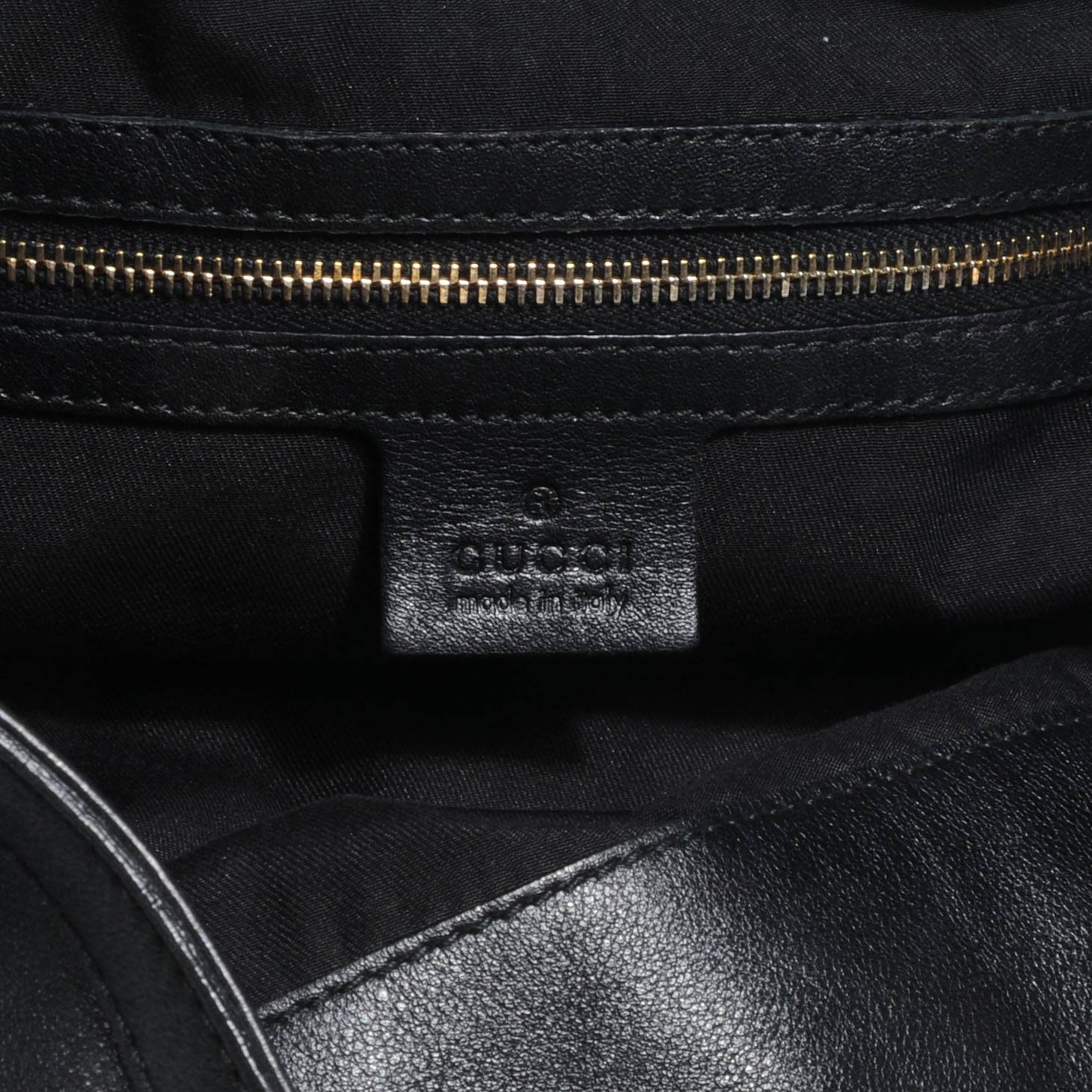 Gucci Leather Large Indy Top Handle Bag Black 6 of 8