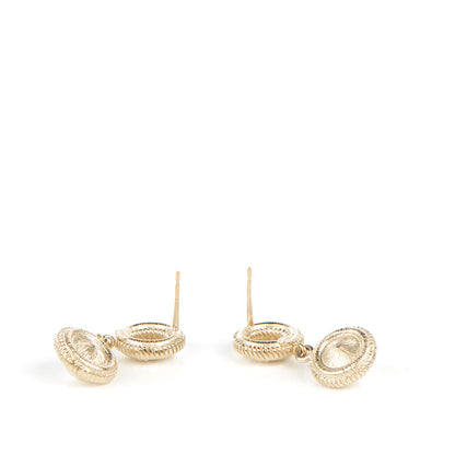 Chanel Pearl CC Dangle Earrings Gold 4 of 5